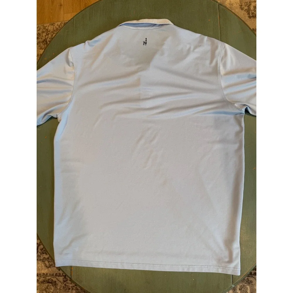Johnnie-O Mens Gulf Blue Performance Polo Shirt XL JMPO1740 Ivanhoe Logo